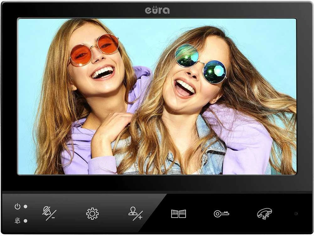 VAIZDO DURYSTĖS DOMOSOFE EURA VDP-80C5 2 šeimų, juodas