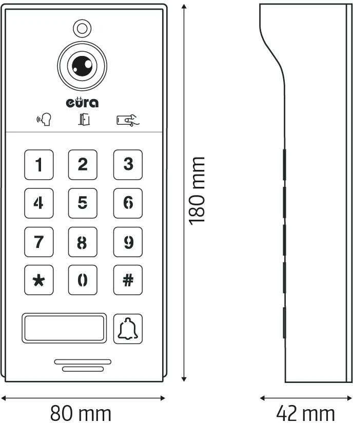 Wideodomofon EURA VDP-30C5 Tuya
