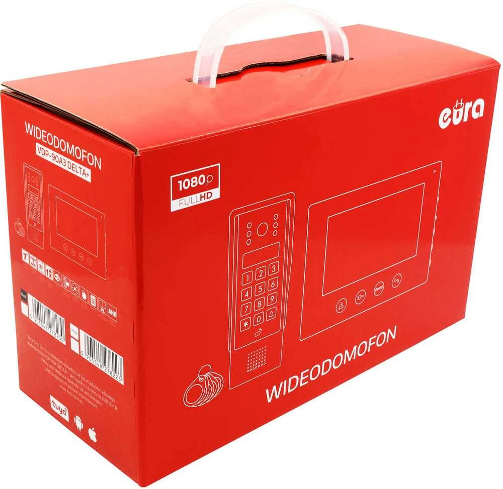 EUA VIDEO DOORPHONE EURA VDP-90A3 DELTA + baltas TUYA monitorius