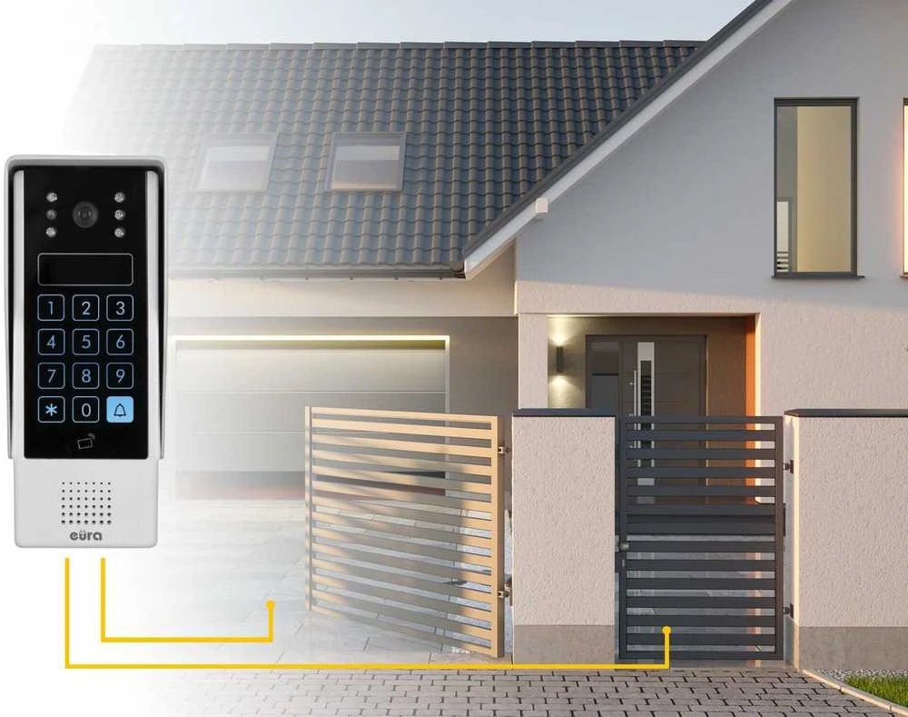 EUA VIDEO DOORPHONE EURA VDP-90A3 DELTA + baltas TUYA monitorius