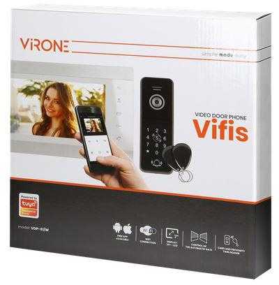 Orno VIFIS Full HD vaizdo domofono rinkinys (ragelis, šifratorius, artumo skaitytuvas, programų valdymas, DIN bėgio maitinimo šaltinis, balta)