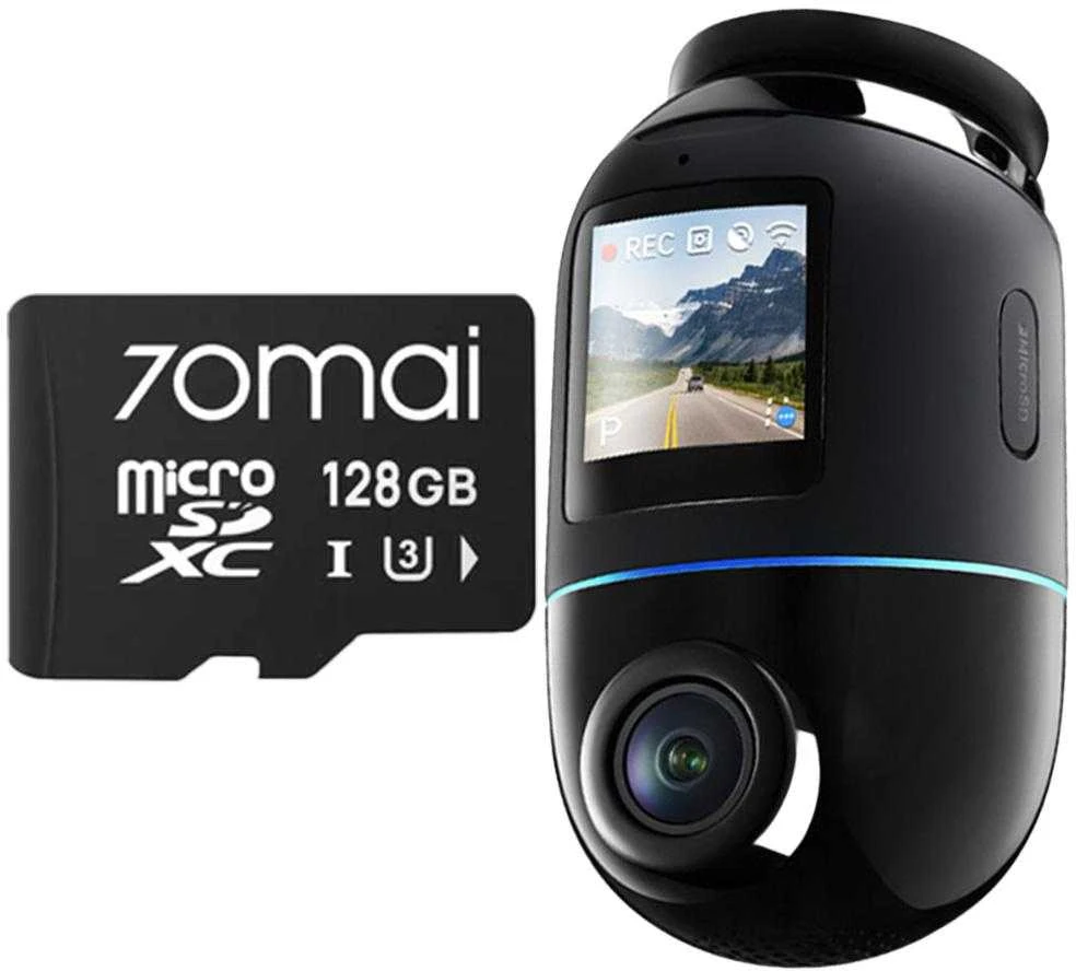 70mai Omni X800 4K Juoda + karta 70mai SD 128GB