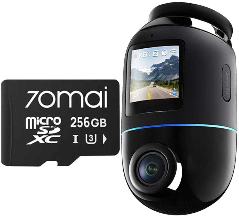 70mai Omni X800 4K Juoda + karta 70mai SD 256GB