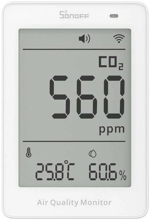 Sonoff AirGuard CO2 SAWF-08P Wifi temperatūros drėgmės ir CO2 sensorius, palaiko Matter