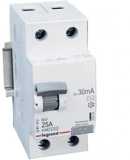 Srovės nuotekio relė RCD RX Legrand 402024 (AC, 25A, 2P, 30mA, 230V)