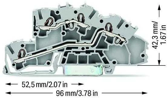 Wago GRINDŲ JUNGTIS 2.5MM2 L/L TOPJOB pjūklas