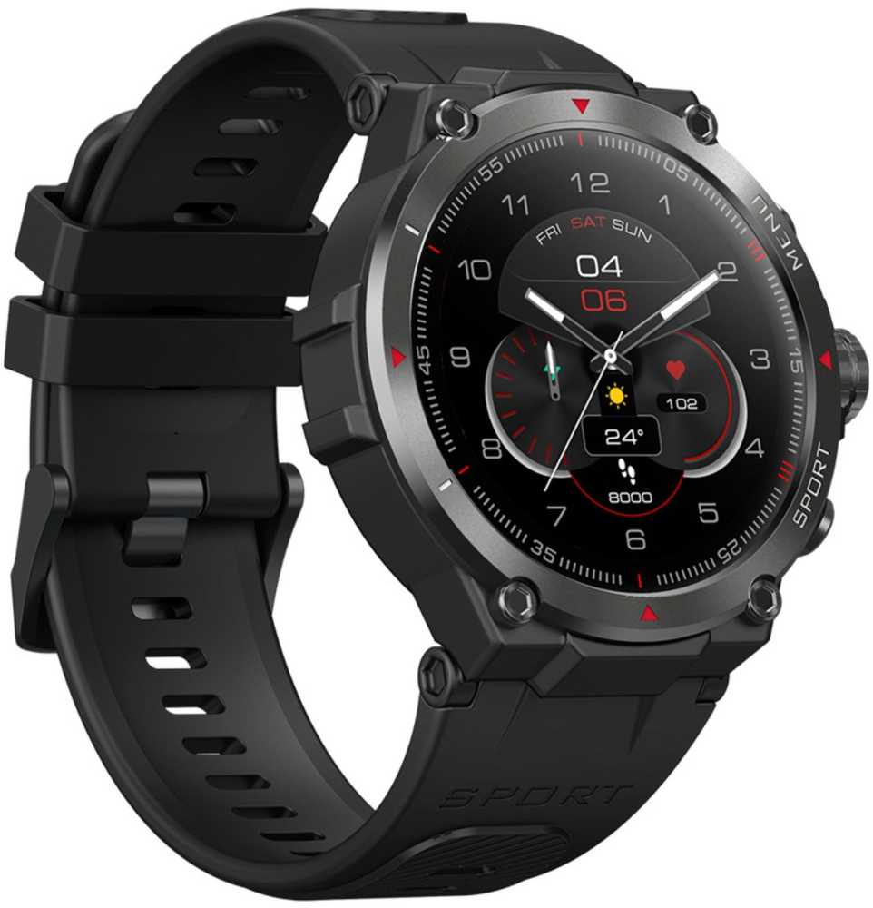 Išmanusis laikrodis Zeblaze Stratos 2 (juodas)