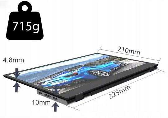 Nešiojamas monitorius „Full HD“ 14 colių IPS HDR USB-C HDMI Zenwire M8