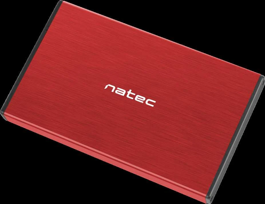 NATEC NKZ-1279 išorinis korpusas RHINO GO skirtas 2,5" SATA USB 3.0 Raudona
