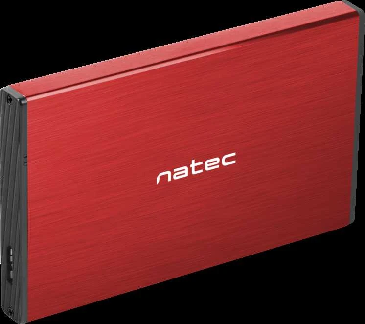 NATEC NKZ-1279 išorinis korpusas RHINO GO skirtas 2,5" SATA USB 3.0 Raudona