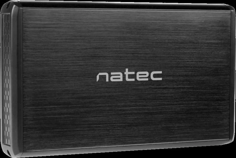 Kietasis diskas NATEC NKZ-0448 RHINO išorinis USB 3.0 korpusas skirtas 3,5 colio SATA HDD juodas aliuminis