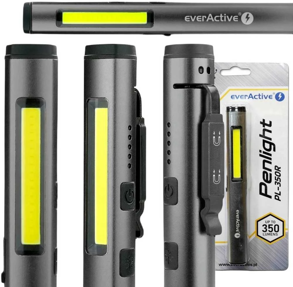 Apšvietimo Lempa - everActive PL-350R 350lm 3.7V IP54 Aliuminis