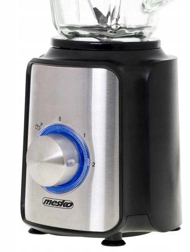 Adler Mesko | Maišytuvas | MS 4080 | Tabletop | 600 W | Jar material Glass | Jar capacity 1.5 L | Ice crushing | Juodas/Sidabrinis