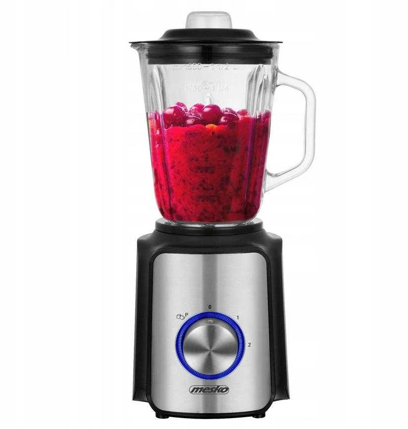 Adler Mesko | Maišytuvas | MS 4080 | Tabletop | 600 W | Jar material Glass | Jar capacity 1.5 L | Ice crushing | Juodas/Sidabrinis