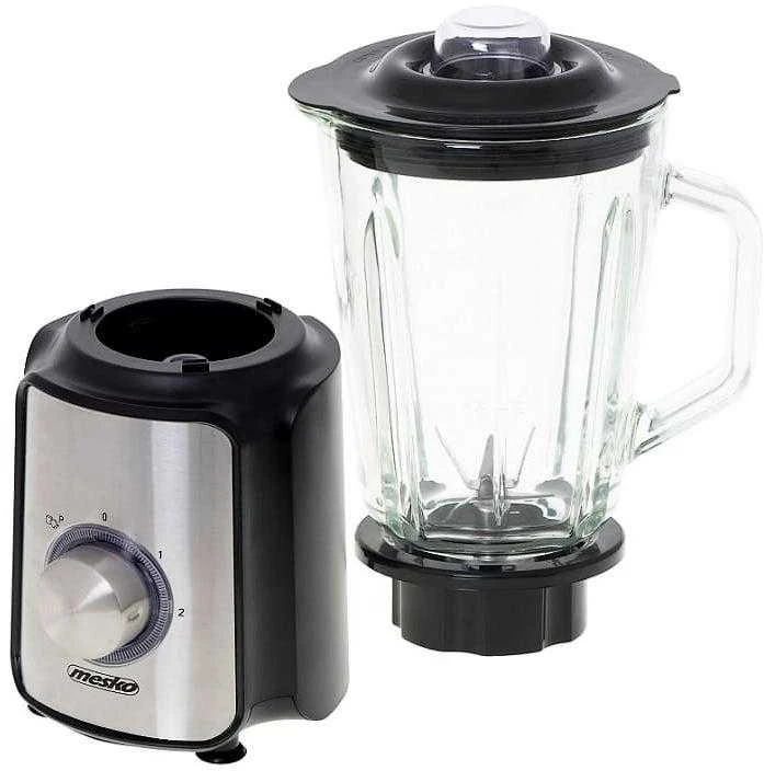 Adler Mesko | Maišytuvas | MS 4080 | Tabletop | 600 W | Jar material Glass | Jar capacity 1.5 L | Ice crushing | Juodas/Sidabrinis