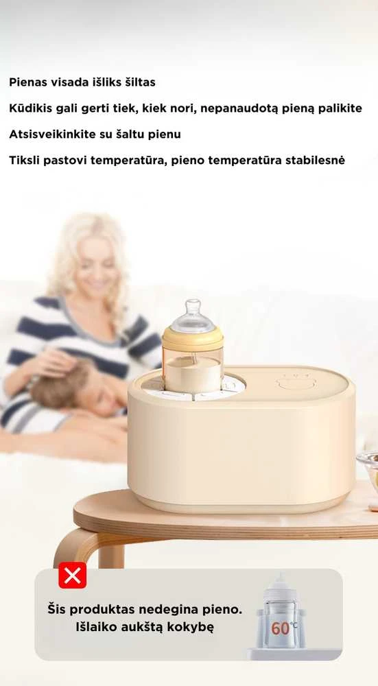 Goapa Automatinis kūdikių pieno mišinukų plakiklis palaikantis pirminę temperatūrą