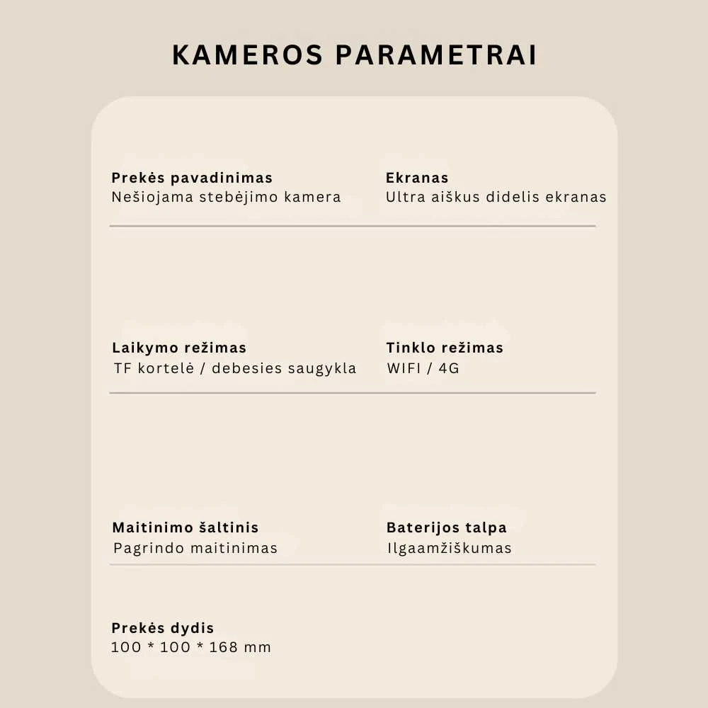 Goapa Išmani stebėjimo kamera su įkrovimo stotele