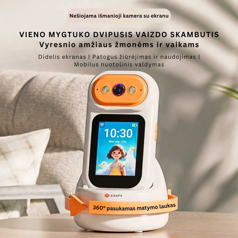 Goapa Išmani stebėjimo kamera su įkrovimo stotele