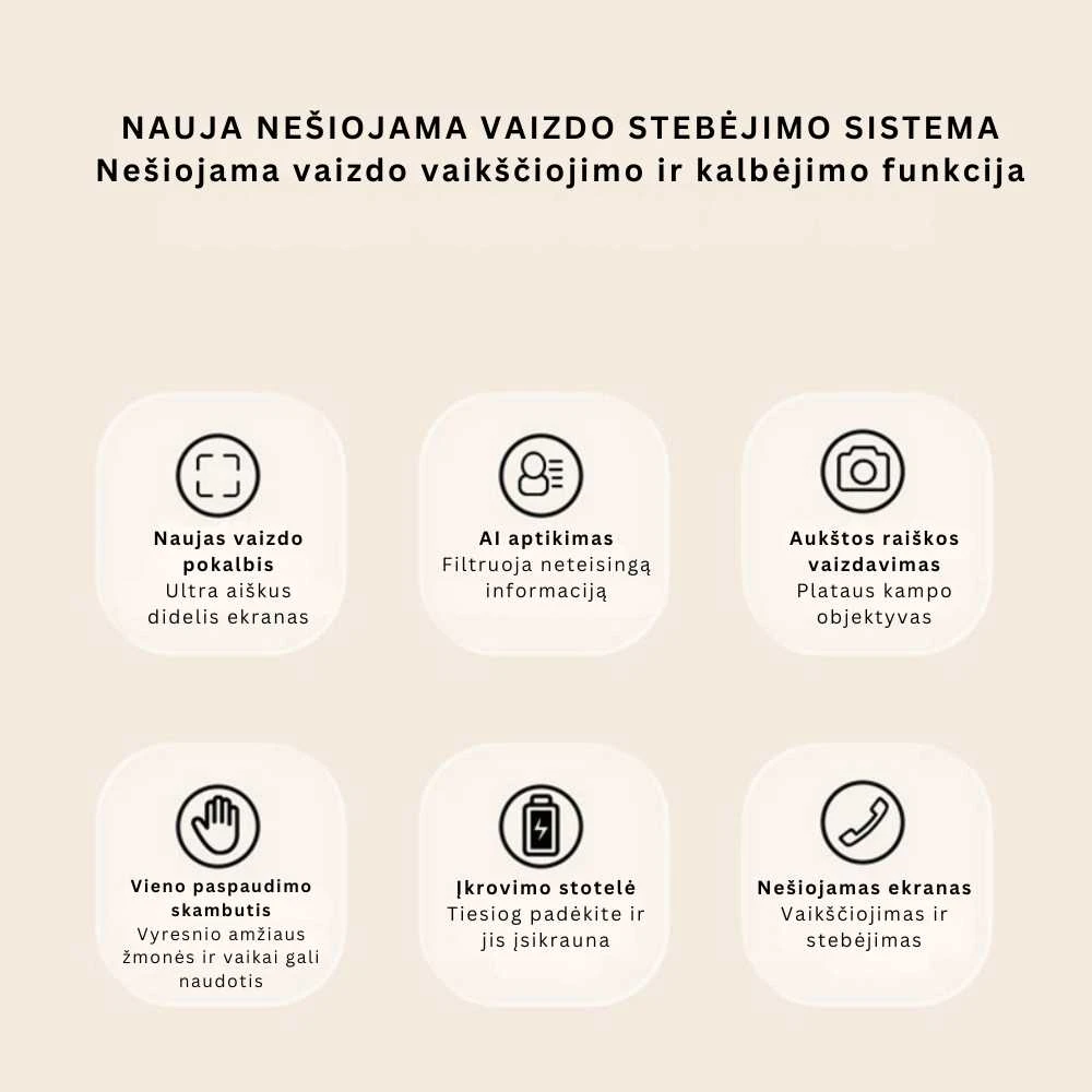 Goapa Išmani stebėjimo kamera su įkrovimo stotele