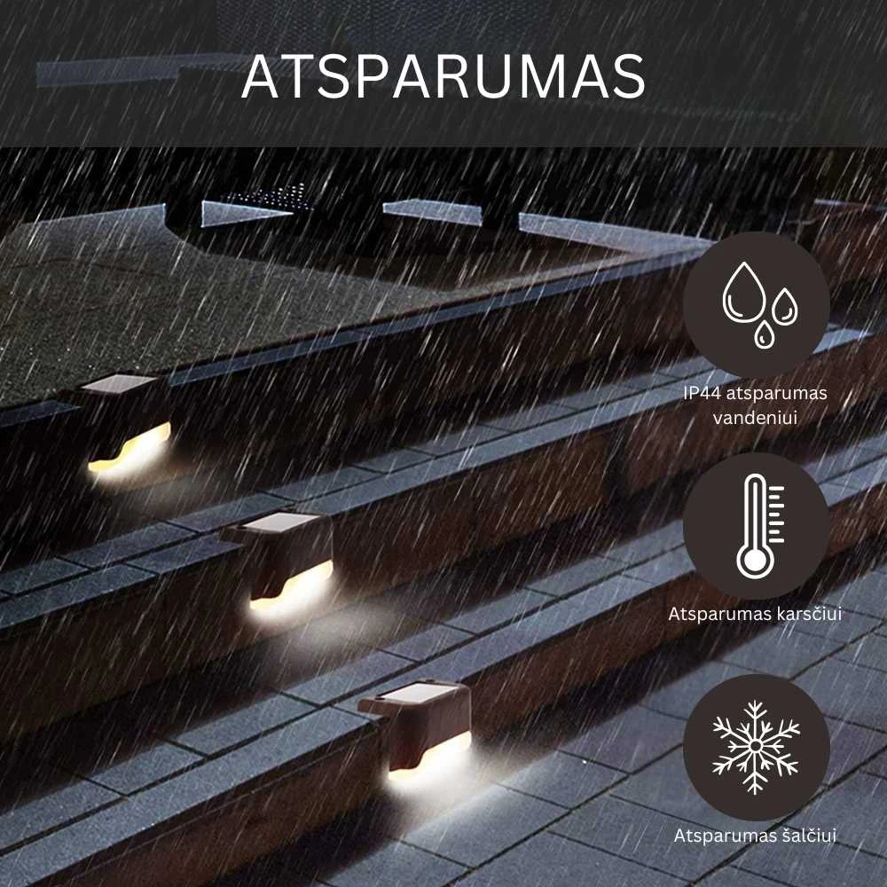 Goapa Lauko šviestuvas su saulės baterija, 4 vnt.