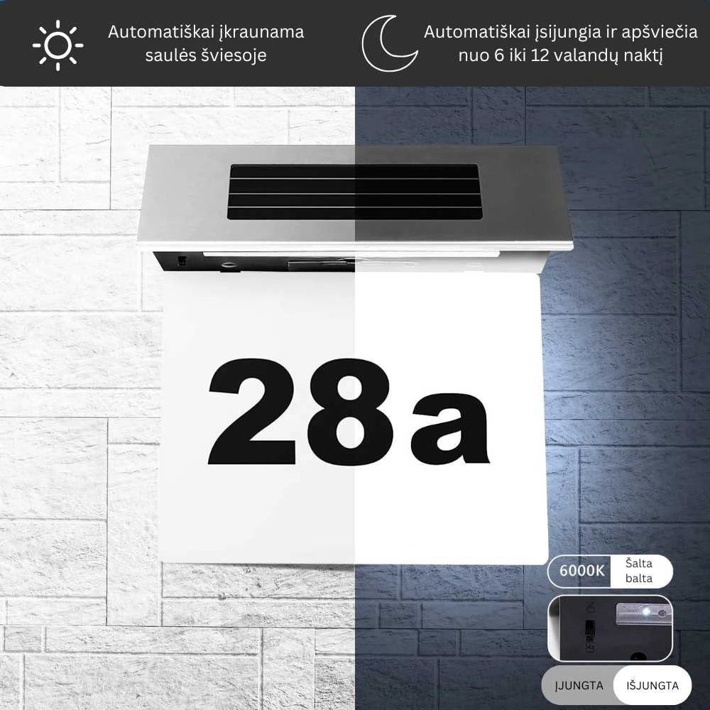 Goapa LED namo numerio šviestuvas