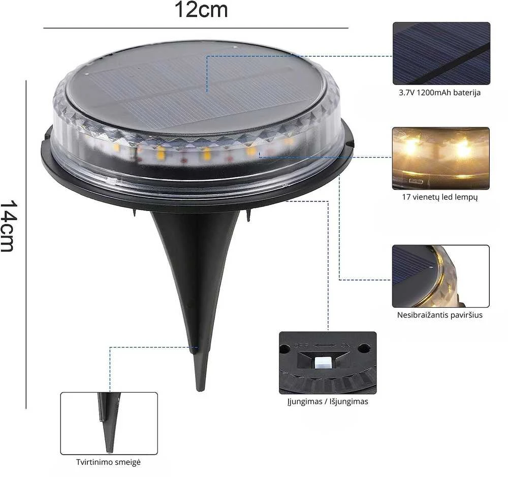 Goapa LED sodo šviestuvas, 1 vnt.