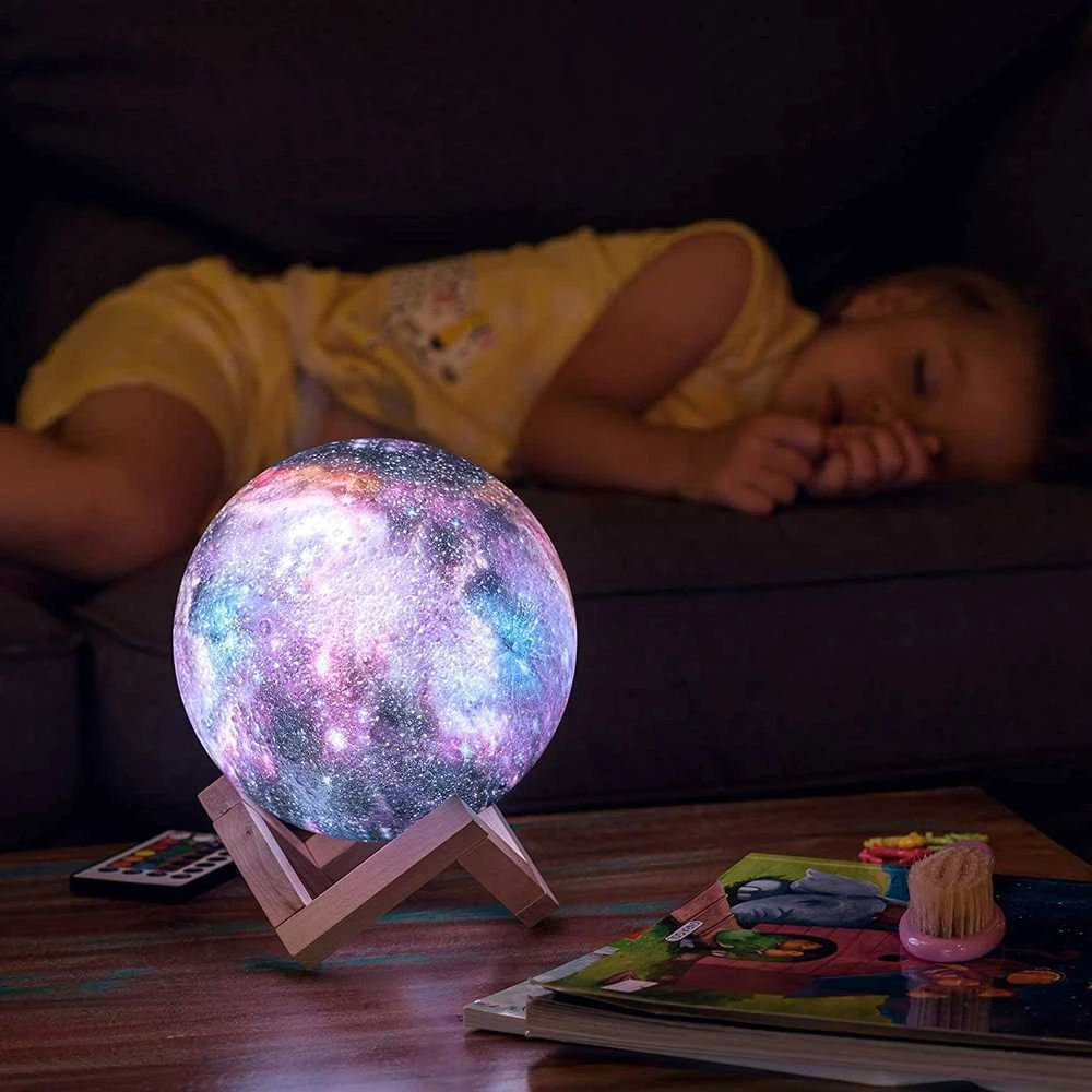 Goapa Mėnulio 3D Nakties Lempa Galaxy