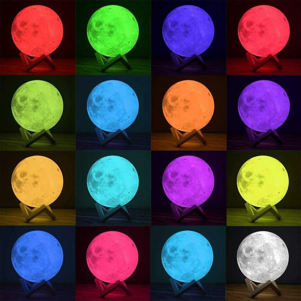 Goapa Mėnulio 3D Nakties Lempa Moon