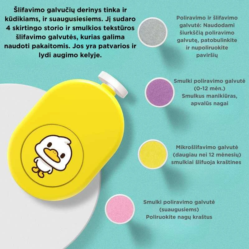 Goapa Vaikų/kūdikių elektrinė nagų priežiūros dildė