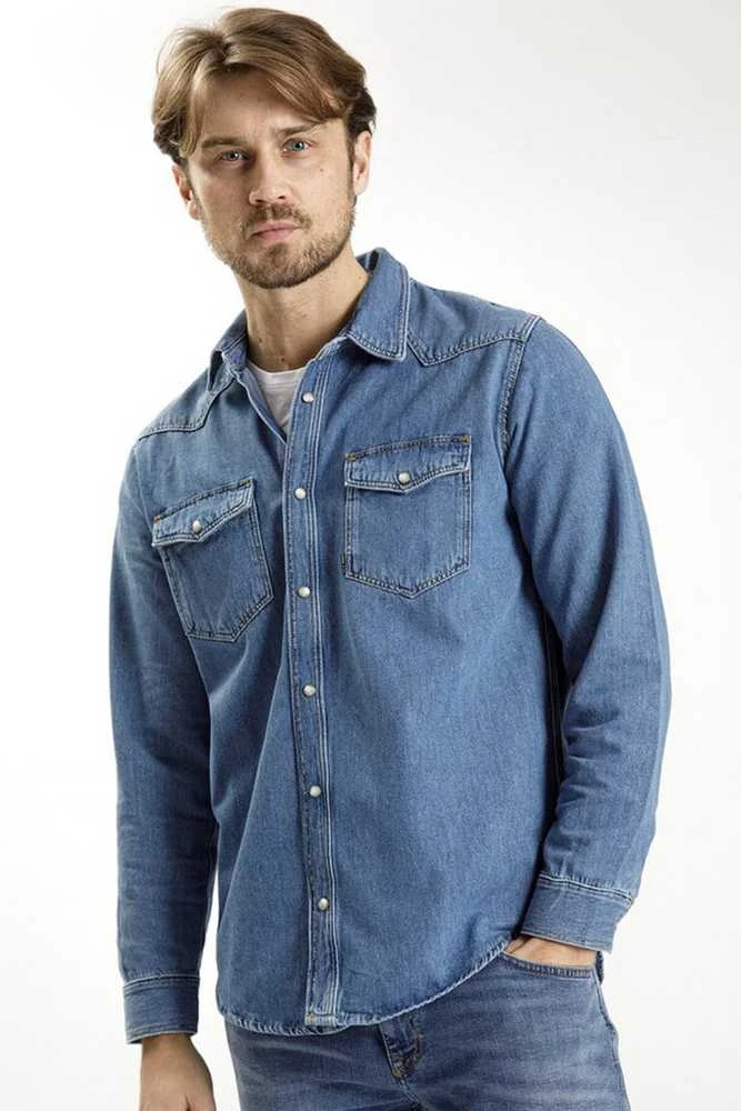 Džinsiniai marškiniai Cross Jeans