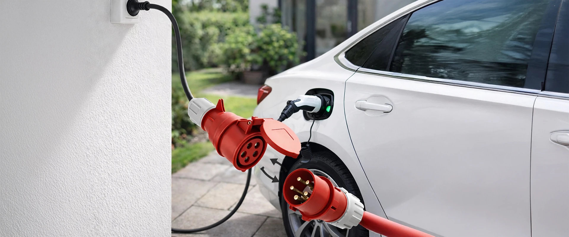 Qoltec Adapteris siłowy do ładowarek EV | gniazdo CEE 16A 5P | Przejściówka 400V na SCHUKO 230V | max 16A | 3.5 kW aprašymas - Prekės nuotrauka