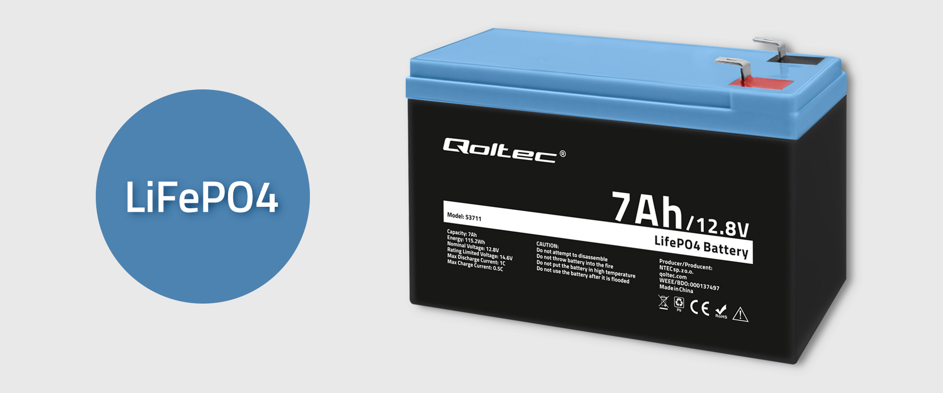 qoltec-lifepo4-ličio-geležies-fosfato-baterija