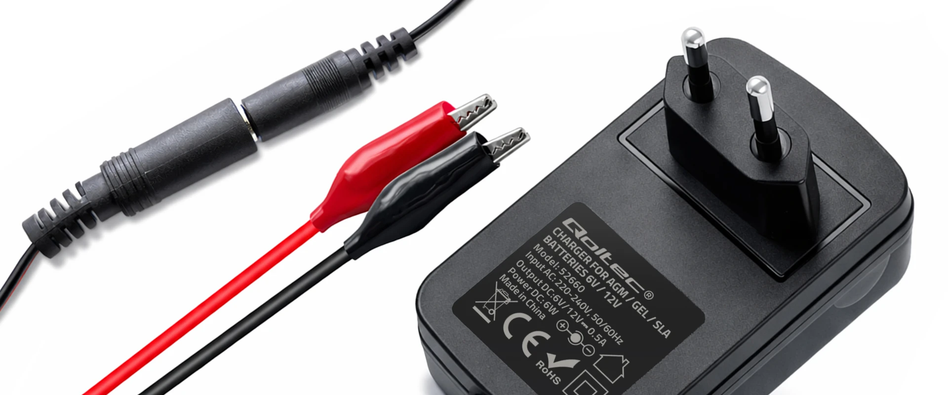 Qoltec automatinė kroviklis do akumulatora AGM GEL STD | Prostownik 6V/12V | 6W | 5.5x2.1 | Kabelis 1.8m aprašymas - Prekės nuotrauka Qoltec automatinė kroviklis do akumulatora AGM GEL STD | Prostownik 6V/12V | 6W | 5.5x2.1 | Kabelis 1.8m aprašymas - Prekės nuotrauka