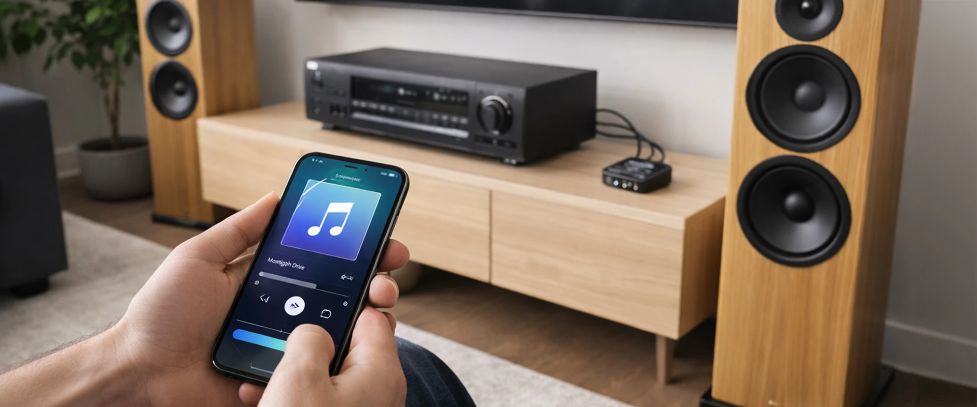 Roxtone Qoltec Bezprzewodowy transmiter odbiornik Audio HiFi Home&Car| Bluetooth 6.0 | NFC | 2 x RCA | 1 x AUX MiniJack 3.5mm| Mikrofonas aprašymas - Prekės nuotrauka