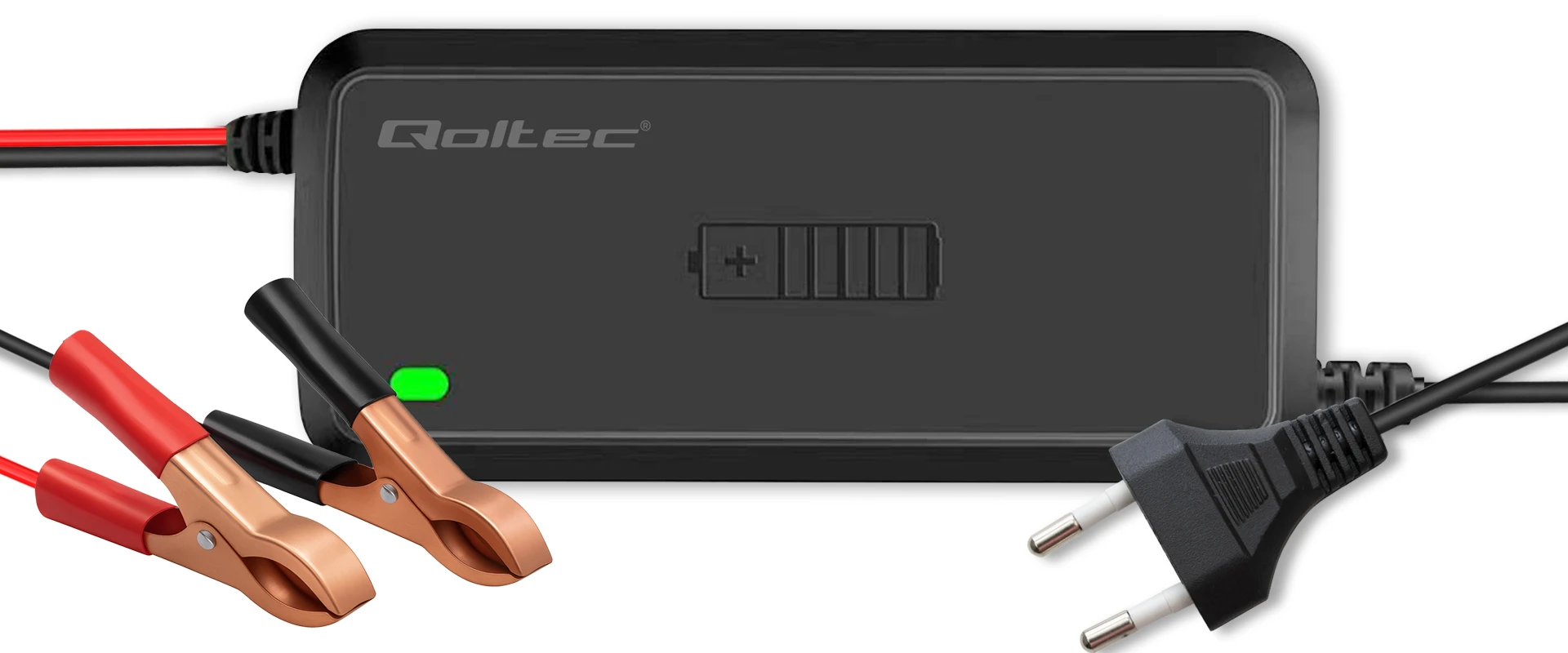 „Qoltec“ išmanusis mikroprocesorius 12 V | 5 A | AGM GEL SLA akumuliatorių įkroviklis | 6 pakopų įkrovimas aprašymas - Prekės nuotrauka