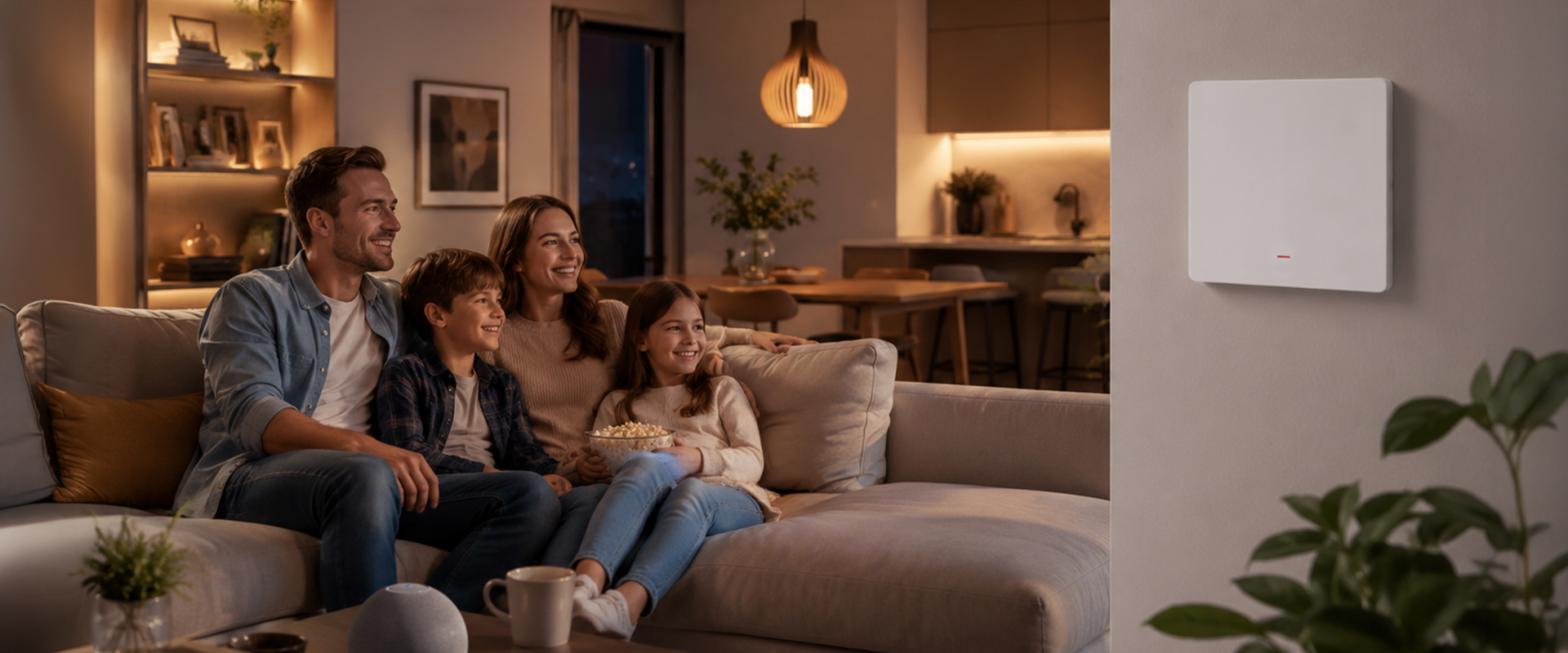 Qoltec Inteligentny 1-kanałowy jungiklis wyłacznik światła | Wi-Fi | Timer | Tuya | Smart life | Baltas aprašymas - Prekės nuotrauka