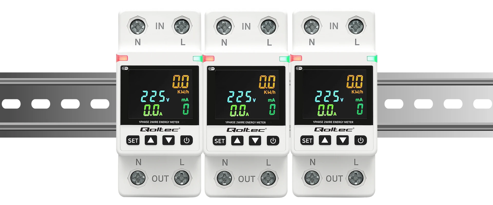 „Qoltec“ vienfazis elektroninis vatmetras | Energijos suvartojimo matuoklis | DIN35 | Nuotolinio valdymo pultas | Matavimų istorija | „Wi-Fi“ | TUYA | Išmanusis gyvenimas aprašymas - Prekės nuotrauka „Qoltec“ vienfazis elektroninis vatmetras | Energijos suvartojimo matuoklis | DIN35 | Nuotolinio valdymo pultas | Matavimų istorija | „Wi-Fi“ | TUYA | Išmanusis gyvenimas aprašymas - Prekės nuotrauka