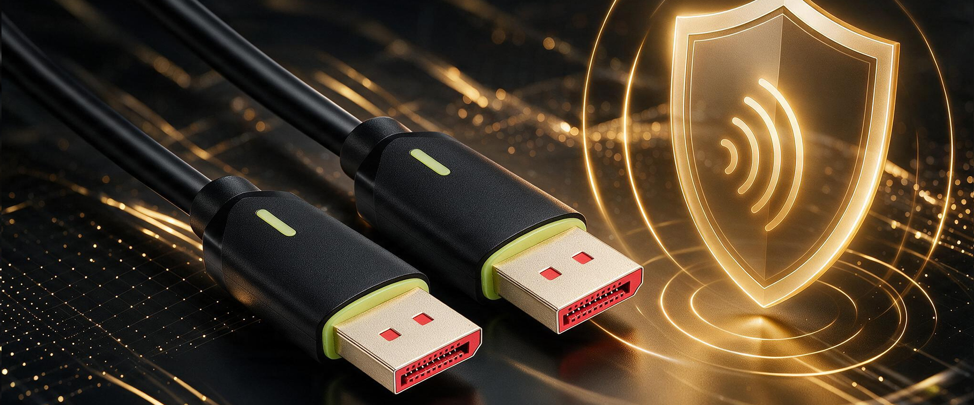 Qoltec Kabelis DisplayPort v2.1 męski | DisplayPort v2.1 męski | 8K | 80G | 0.5m aprašymas - Prekės nuotrauka