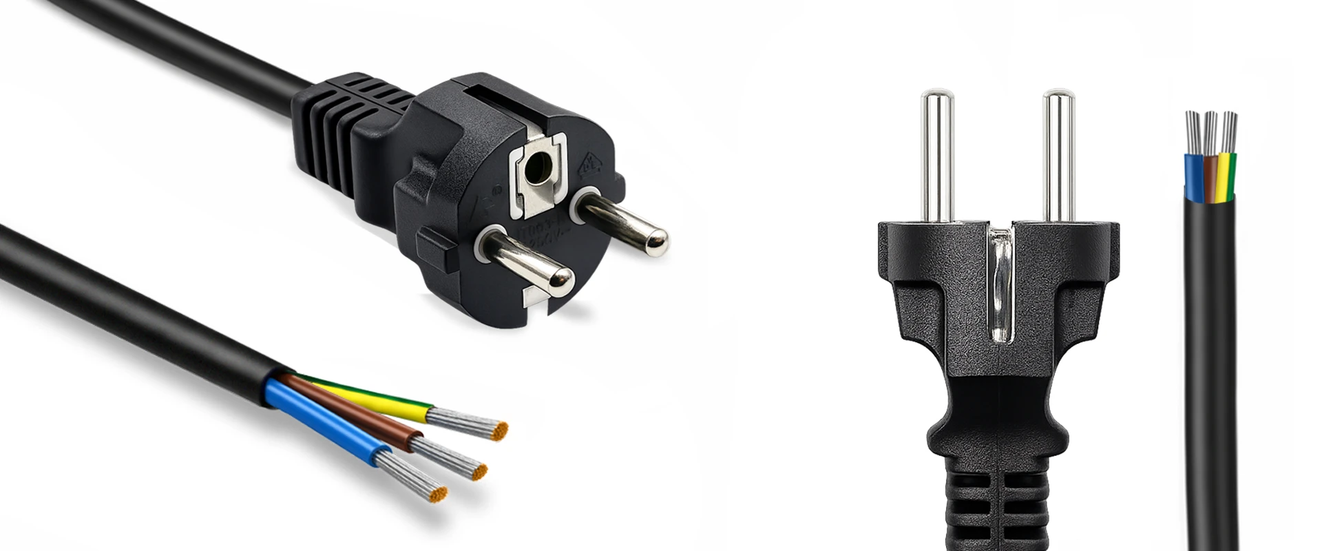 Qoltec Kabelis zasilający SCHUKO CEE 7/7 (E/F) | miedź Cu | odizolowany lutowany | 3x0.75 mm² | 3m aprašymas - Prekės nuotrauka