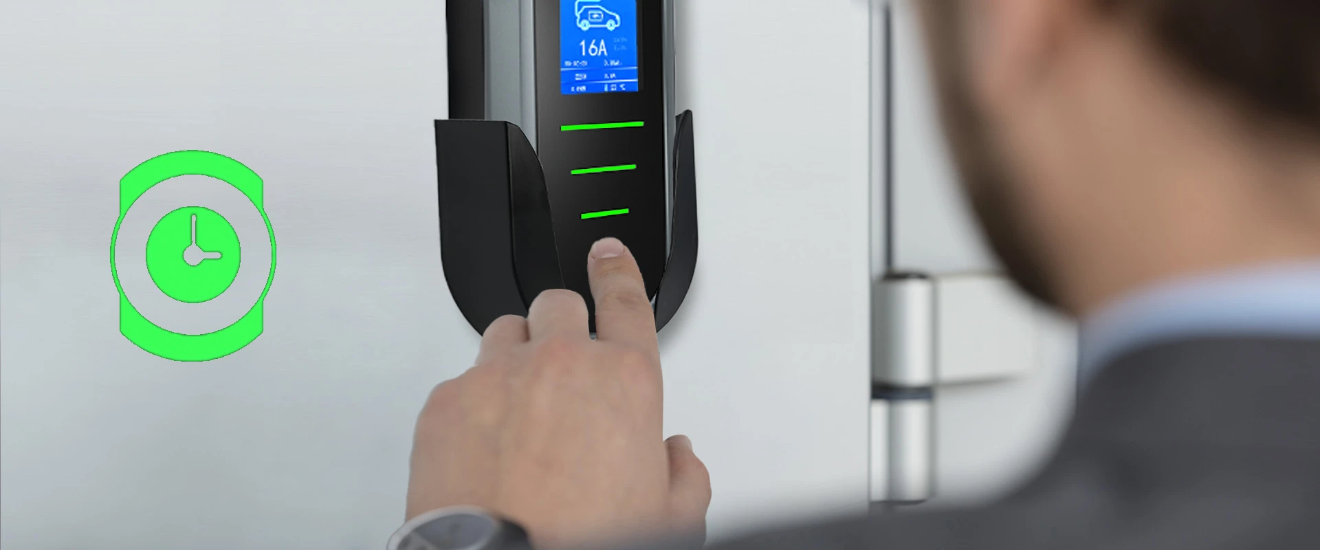 Qoltec 2in1 Type2 | 22kW | 400V | Wi-Fi | TUYA | SMART LIFE | LCD | Nešiojamas | Sieninis įkroviklis | 7m aprašymas - Prekės nuotrauka