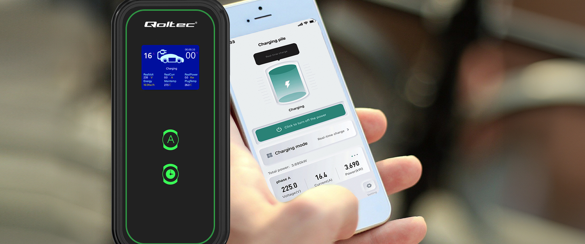 qoltec-mobiliojo įkroviklio-elektriniam automobiliui