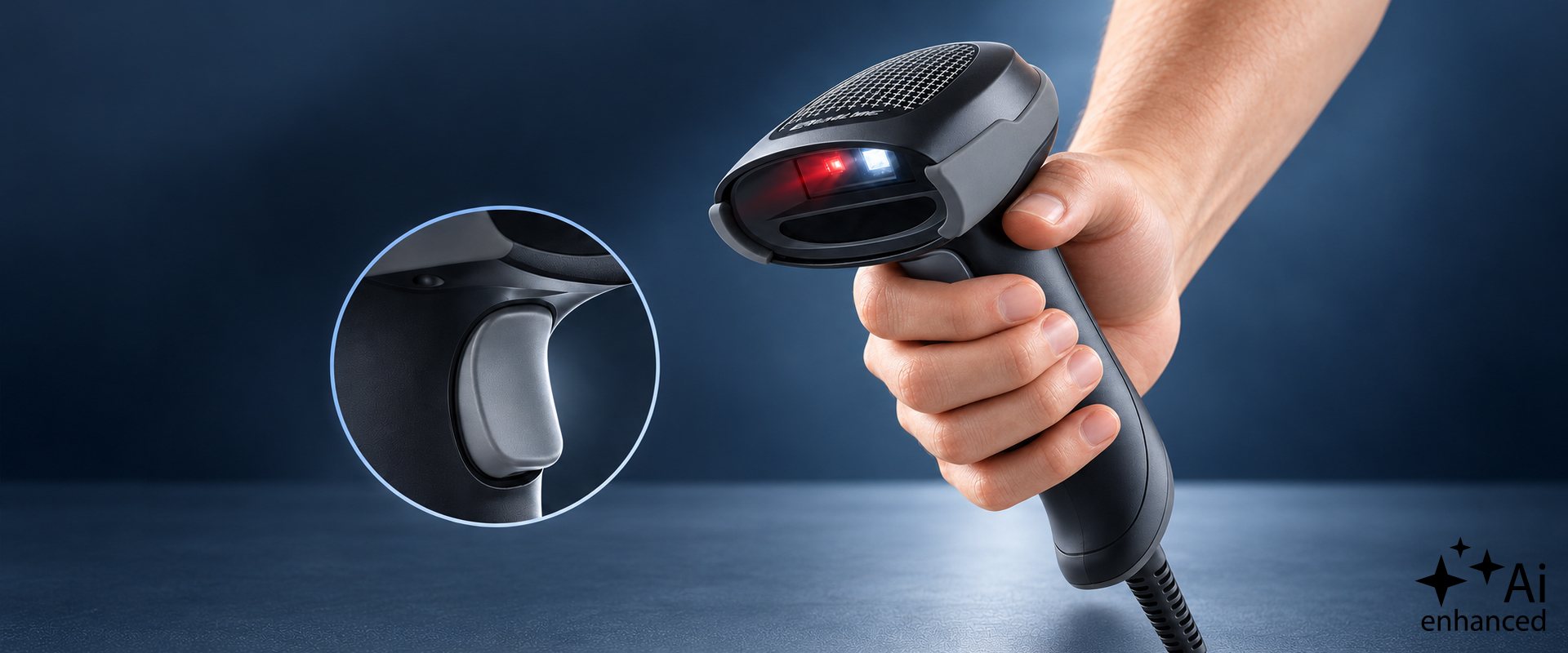 Qoltec Precyzyjny Skaner czytnik kodów kreskowych 1D 2D | QR | EAN | USB aprašymas - Prekės nuotrauka