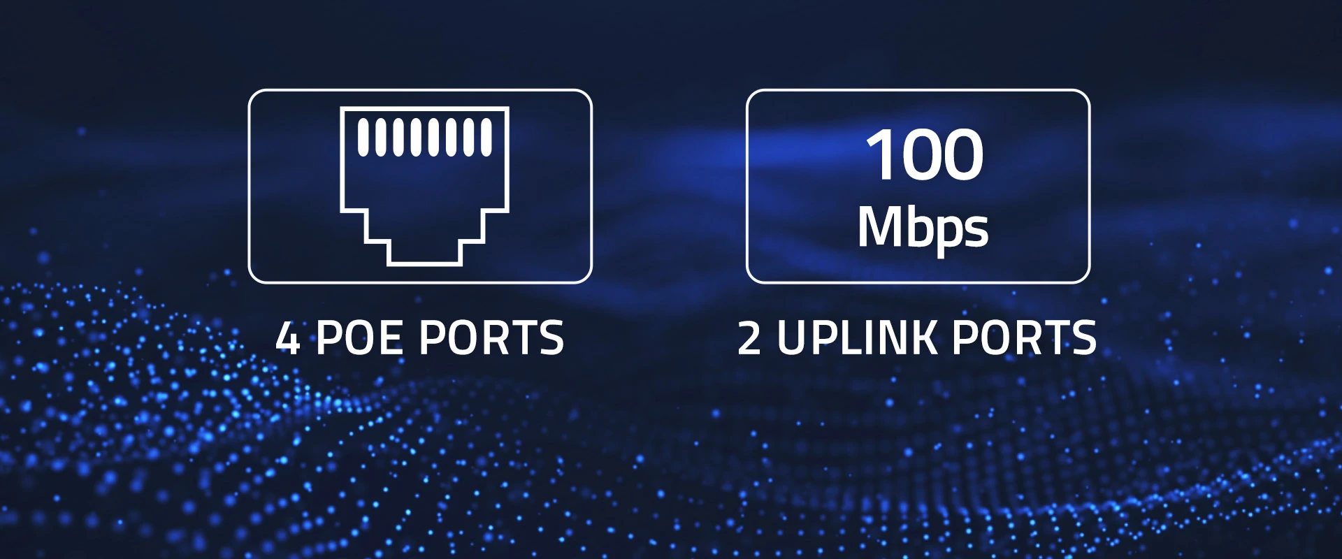 Šakotuvas Qoltec Przełącznik sieciowy SWITCH FAST Ethernet PoE | 4x RJ45 | 2x RJ45 Uplink | 65W | 10/100Mb/s aprašymas - Prekės nuotrauka