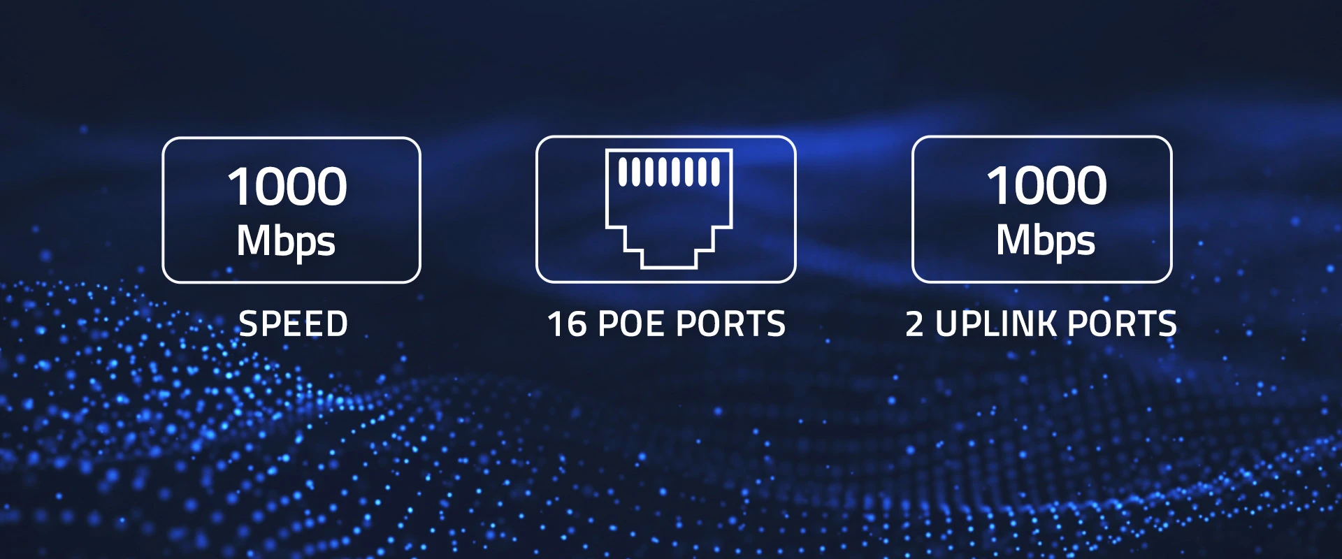 Šakotuvas Qoltec Przełącznik sieciowy SWITCH Gigabit Ethernet PoE | 16x RJ45 | 2x RJ45 Uplink | 2x SFP | 1000Mb/s aprašymas - Prekės nuotrauka