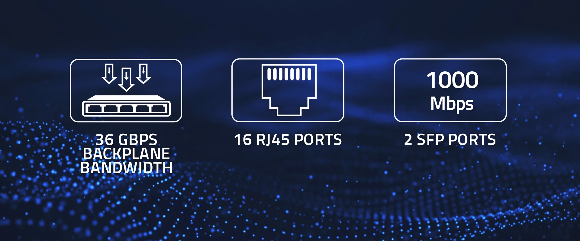 Šakotuvas Qoltec Przełącznik sieciowy SWITCH Gigabit Ethernet | 16x RJ45 | 2x SFP | 1000 Mb/s aprašymas - Prekės nuotrauka