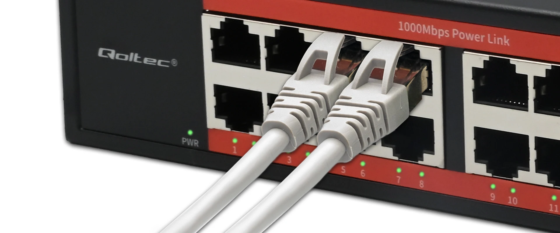 Šakotuvas Qoltec Przełącznik sieciowy SWITCH Gigabit Ethernet | 16x RJ45 | 2x SFP | 1000 Mb/s aprašymas - Prekės nuotrauka