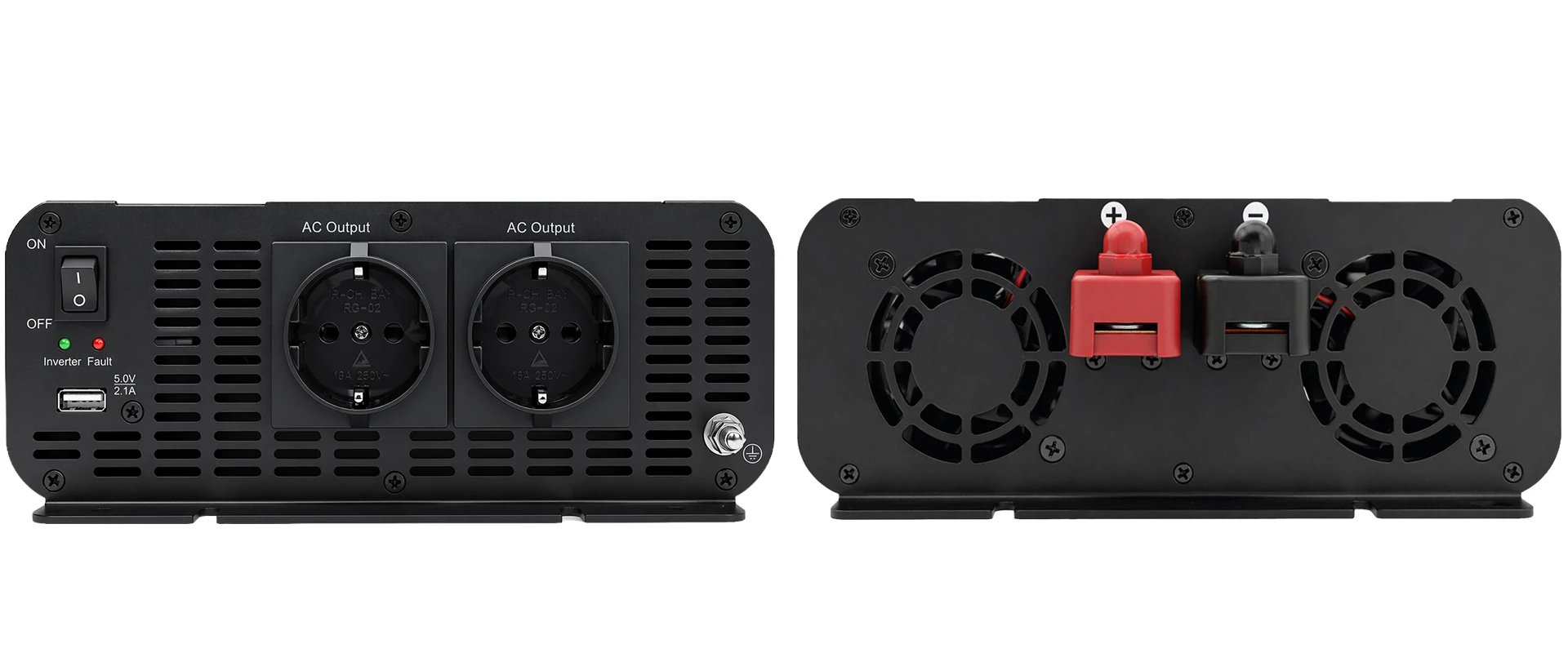 Qoltec Przetwornica napięcia MS Wave | 12V na 230V | 1500/3000W | USB | Kompatybilna su LiFePO4 GEL AGM aprašymas - Prekės nuotrauka