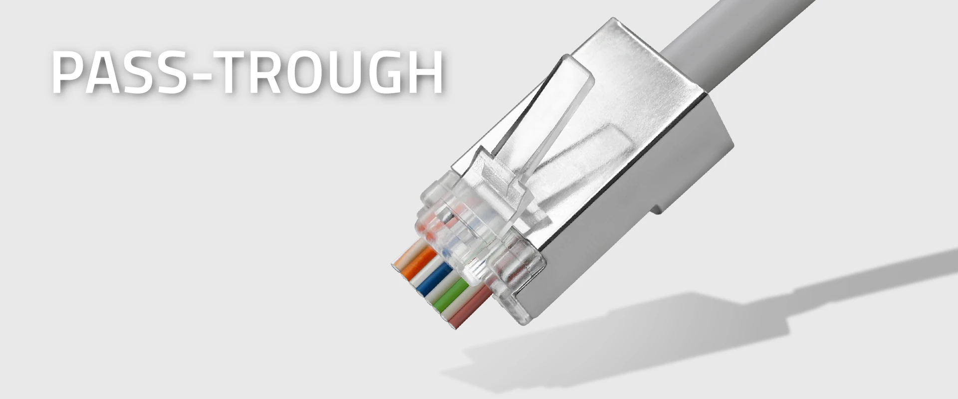 Qoltec Praėjimo kištukas RJ45 jungtis | CAT5e | FTP | PassThrough | Paauksuoti kontaktai | 10 vnt aprašymas - Prekės nuotrauka
