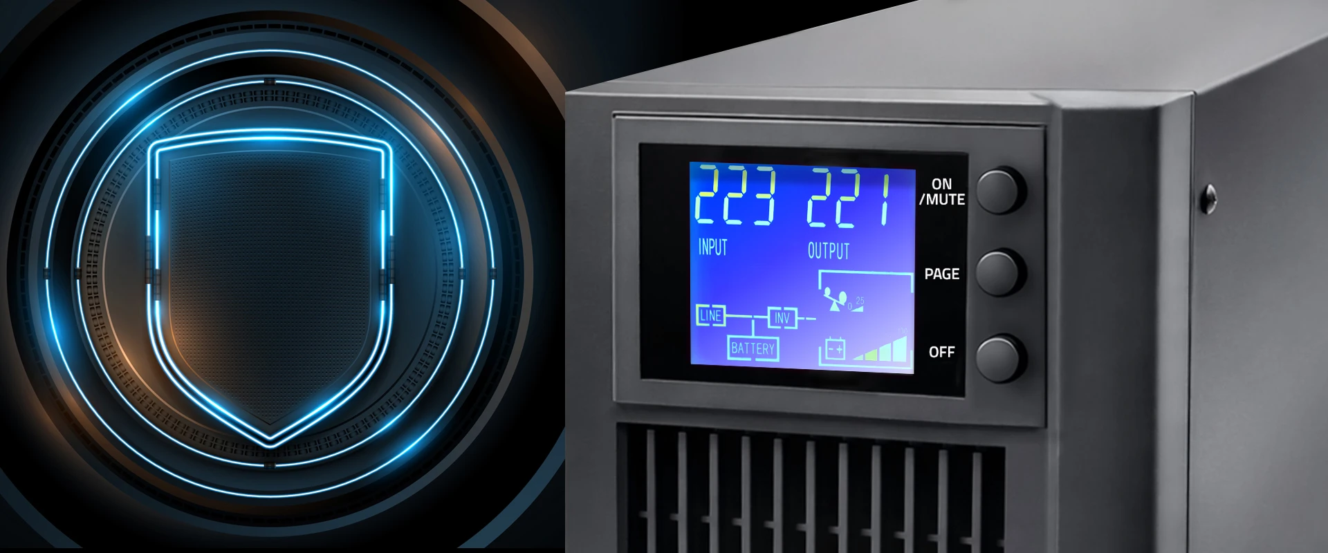 „Qoltec“ grynos sinusinės bangos | 1 kVA | 800 W | AVR | LCD | Grynas sinusas aprašymas - Prekės nuotrauka „Qoltec“ grynos sinusinės bangos | 1 kVA | 800 W | AVR | LCD | Grynas sinusas aprašymas - Prekės nuotrauka