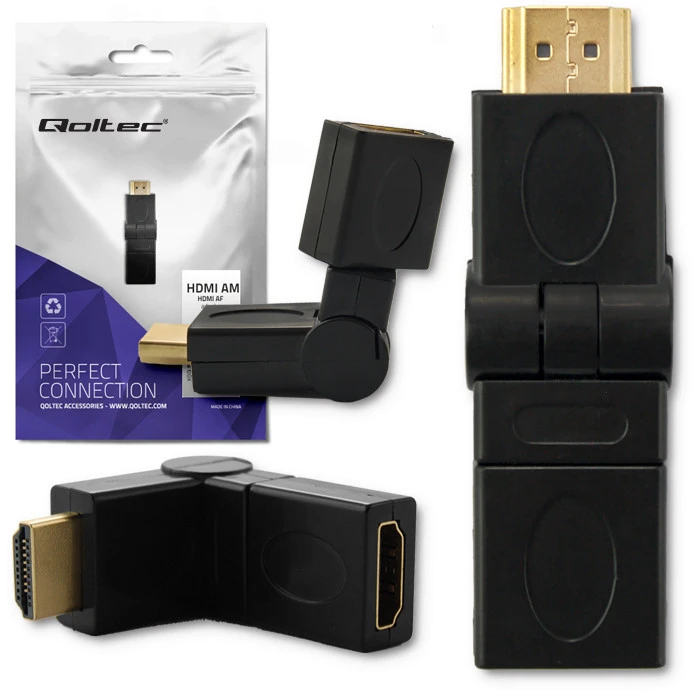 QOLTEC 50516 Qoltec Adapteris HDMI kištukas / HDMI lizdas (kampinis / pasukamas)